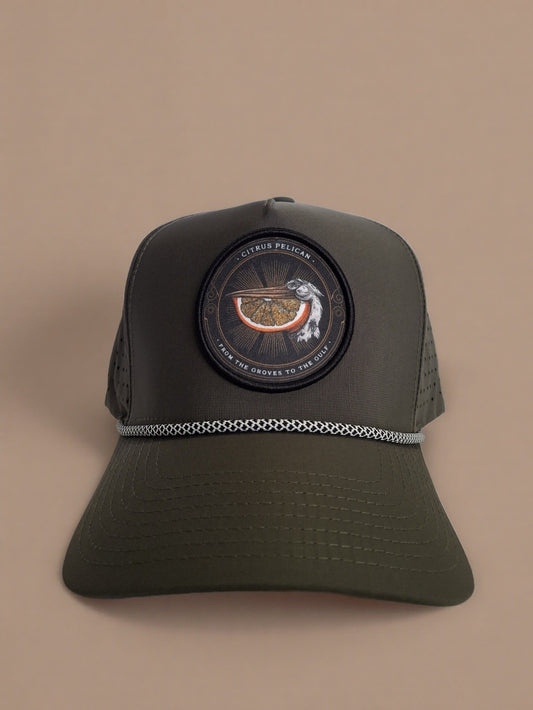Citrus Pelican Grove to Gulf Performance Hat – Mangrove